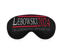 Vote Lebowski para 2024 Máscaras para dormir Cubierta de ojos Blackout con correa elástica ajustable Venda nocturna para mujeres Hombres Yoga Siesta de viaje