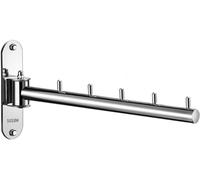 Votmores Percha de Ropa con Brazo oscilante, Colgador de Ropa Plegable montado en la Pared, Estante de Secado de Acero Inoxidable 304, Soporte de Gancho Plegable para Colgar (Plateado)