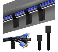 Votoko 100 Piezas Organizador de Cables Autoadhesivos, 80 Sujeta Cables Adhesivo Regulares y 20 Sujetadores Grandes para Gestión de Cables, Organizadores Reutilizables con Cinta para Oficina