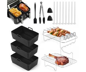 Votoko 17 piezas freidora de aire caliente Accesorios para Foodi AF400EU, AF451EU, AF300EU, accesorio para airfryer molde de silicona para 7,6 L 9,5 L y otros accesorios de airfryer
