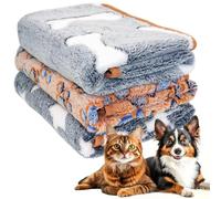 Votoko 3 x Manta para Perros Mascotas, Manta Animales, Mante de Franela para Perros Gatos Mascotas, Mante Suave Lavable para Perros Pequeño Medianos Grande, Ideales para Sofás y Camas, 107 x 75 cm