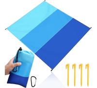 Votoko Alfombra de Playa Grande 210x200 cm, Esterilla de Playa Ligera y Compacta, Manta de Playa Impermeable, Suave, Cómoda, Resistente al Viento, Secado Rápido, Duradera para Playa, Viajes y Campin