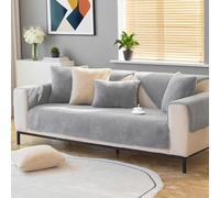 Votoko Funda de sofá de 1, 2, 3 y 4 plazas, en forma de L, antideslizante, para sofá de esquina, funda para sofá de mascotas, funda protectora para sofá, ultra suave (gris, 90 x 160 cm)