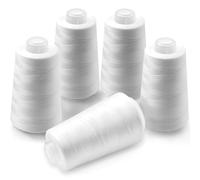 Votoko Hilo de coser de 5 conos, 100% poliéster, juego de hilo para máquina de coser, 40/2 metros cada uno (2743 metros), total 15.000 yardas, hilo de coser overlock para máquina de bordar, coser a