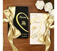 Votos Personalizados con Nombre y Fecha, Libro de Promesas para Novios, Tarjeta Felicitacion Elegante, Agenda Recuerdo Romántico, Accesorio para Ceremonia de Boda (Votos matrimoniales personalizados)