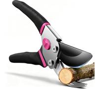 VOTREK® Tijeras de Poda Bypass 21,5 Cm - con Cuchillas SK5, Muelle Sellado Y Seguro Ambidiestro para Manos Débiles, las Tijeras de Jardinería Profesionales para Rosales Y Árboles Frutales - Regalo