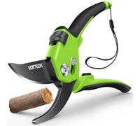 VOTREK Tijeras de Poda Bypass Pro 21,5 cm - Para Manos Débiles con Ajuste Continuo, Hojas SK5 & Muelle Sellado. Las Tijeras de Jardinería Profesionales para Rosales y Frutales - Un Regalo Ideal