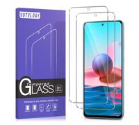 Votvloay 2 Piezas Protector Pantalla para Xiaomi Redmi Note 10 4G / Note 10S 6.43",Cristal Templado, Dureza 9H, Ultra Transparente, Anti Arañazos, Sin Burbujas,Ultra Resistente, Clear