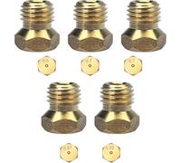 Votvlog 5 Quemadores Gas Natural Para Kit de Conversión de Glp, Juego de Inyectores de Boquillas, para Propano para Tubería de Gas Natural LPG, Quemador de Bricolaje, 0,5 mm, 0,7 mm, 0,87 mm, 1,02 mm