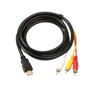 Votvlog Cable HDMI a AV, Cable HDMI a RCA de 1,5 m, Adaptador HDMI macho a RCA AV para vídeo y audio, Compatible con TV, HDTV, DVD