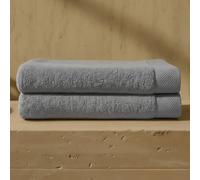 VOUCLER - Oasis Juego 2 de Toallas de Baño Grandes 100x160 cm Gris | 100% Algodón Toalla de Rizo con Hilo 16/1 Peinado Turco 550 gsm | Juego Toallas Baño Premium Super Absorbentes Oeko-Tex