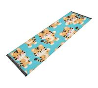 voucong Alfombra lavable y antideslizante para sala de estar, alfombra de entrada, para patio al aire libre, decoración del hogar, dibujos animados, tigres amarillos