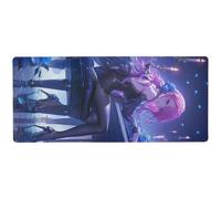 voucong Almohadilla de animales de anime para juegos y piano de anime, color morado y azul para viajes, 80 x 40 cm