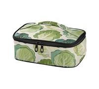 voucong Bolsa de almuerzo para adultos, pintura artística, vegetales verdes, repollo, resistente al agua, bolsa de mano aislada, loncheras grandes para mujer