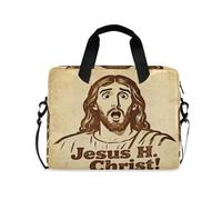 voucong Bolsa de viaje para laptop, bolso bandolera portátil con asa y correa para el hombro, bolsa de transporte para computadora de 15.6 pulgadas, Jesús H. Christ!