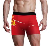 voucong Calzoncillos tipo bóxer transpirables de la Unión Soviética de la Unión Soviética de Repúblicas Socialistas para hombre, Unión de la Unión Soviética de Repúblicas Socialistas Soviéticas