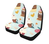 voucong Cartoon Cakes - Juego de 2 fundas decorativas para asiento de coche, para hombre, lavables, para carros asientos