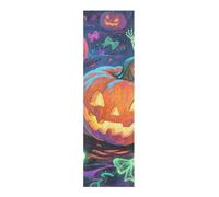 voucong Cinta de agarre antideslizante para monopatín, diseño retro de calabaza naranja para Halloween, accesorios de patineta, 33 x 9 pulgadas