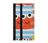 voucong Cubierta para manija de puerta de frigorífico con diseño de cangrejo a rayas azules, decoración de electrodomésticos de cocina, manchas y arañazos para refrigerador