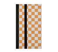 voucong Cubiertas para manija de puerta de refrigerador a cuadros americanos naranja y blanco, lavables, decoración de electrodomésticos de cocina, goteos para horno