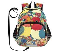 voucong Cute Ears Cute Lovebird Art Painting Big Kid Mochilas Correa Cool Girls Anti-Lost personalizada Bolsa Pack para la escuela con tira reflectante