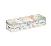 voucong Devon Rex Cats River - Caja de lápices de plástico transparente de doble capa para guardar bolígrafos para la escuela con tapa a presión