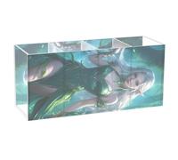 voucong Fairy Game Anime Girl Fantasy Art Style - Soporte acrílico para bolígrafos, 4 compartimentos, organizador de papelería de plástico transparente para almacenamiento de dormitorio