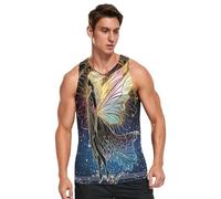 voucong Fairy Neon Tarot Card - Camiseta sin mangas para hombre, de secado rápido, cuello redondo, cuello redondo, Tarjeta de tarot de neón de hadas, Medium