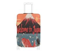 voucong Funda elástica contra el polvo para equipaje, a prueba de arañazos, protector de equipaje de 45,7 a 81,3 cm, bienvenido a la cultura del paisaje de Japón, Bienvenido a Japan Scenery Culture, L