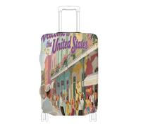 voucong Funda elástica extra grande para equipaje, antiarañazos, funda esencial de viaje, ajuste de 18 a 32 pulgadas, bienvenido a la cultura del paisaje del Reino Unido, Bienvenido a la cultura del