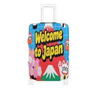 voucong Funda elástica extra grande para equipaje, resistente a los arañazos, ajuste elástico, protector de equipaje de 45,7 a 81,3 cm, bienvenido a la cultura del paisaje de Japón, Bienvenido a Japan