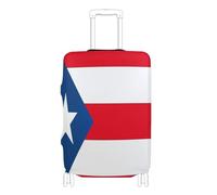 voucong Funda elástica grande para equipaje, a prueba de arañazos, funda esencial de viaje, ajuste de 45,7 a 81,3 cm, bandera de Puerto Rico, color rojo, Bandera de Puerto Rico Nacional Puertorriqueño