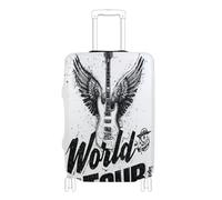 voucong - Funda elástica para equipaje de mano, lavable, para guitarra gótica, color negro, Guitarra negra gótica, M 22-24 in, Clásico