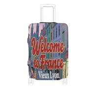 voucong Funda elástica para equipaje, grande, lavable, para maleta, protectores de equipaje de 45,7 a 81,3 cm, bienvenido a la cultura del paisaje de Francia, Bienvenido a France Scenery Culture, M 22