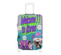 voucong Funda elástica para equipaje, lavable, accesorios de viaje, ajuste de 45,7 a 81,3 cm, bienvenido a la cultura del paisaje de Corea, Bienvenido a Korea Scenery Culture, S 18-20 in, Clásico
