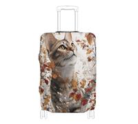 voucong - Funda elástica para equipaje lavable y elástica, protector de equipaje de 18 a 32 pulgadas, color arce de gato 3D, 3d Cat Maple, M 22-24 in, Clásico