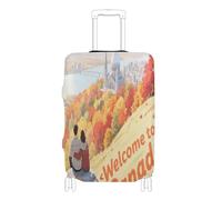 voucong Funda elástica y duradera para equipaje, antiarañazos, para viaje, de 18 a 32 pulgadas, bienvenido a la cultura del paisaje de Canadá, Bienvenido a Canada Scenery Culture, L 26-28 in, Clásico