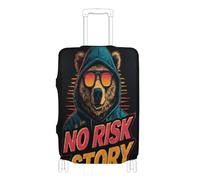 voucong - Funda protectora elástica para equipaje de 18 a 32 pulgadas, sin riesgos, sin historia, oso, No Risk No Story Bear, S 18-20 in, Clásico