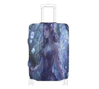 voucong Funda protectora elástica para equipaje, resistente a los arañazos, para maleta, accesorio de viaje, apto para 45,7 a 81,3 cm, juego de hadas, anime, mujer, Fairy Game Anime Woman, S 18-20 in