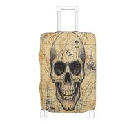 voucong Fundas elásticas de equipaje para maletas, antiarañazos, protector de maleta, compatible con piratas de mapa del tesoro de 18 a 32 pulgadas, Game Treasure Map Pirates, XL 29-32 in, Clásico