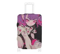 voucong Fundas elásticas de equipaje para maletas, resistentes a los arañazos, ajuste de maleta, protector de equipaje de 45,7 a 81,3 cm, diseño de dibujos animados de anime Evil Girl, Anime Cartoon