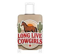 voucong Fundas elásticas para maletas, lavables, protectores de equipaje para maletas, ajuste bohemio de 18 a 32 pulgadas, color beige, Bohemian Cowboy Horse Beige, XL 29-32 in, Clásico