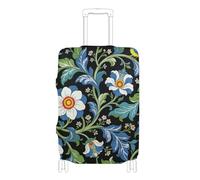voucong - Fundas elásticas protectoras de equipaje elásticas para maletas de viaje (18-32 pulgadas), diseño William Morris Blue Flowers, William Morris Blue Flowers, S 18-20 in, Clásico