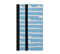 voucong Fundas para manijas de nevera, diseño de rayas azul cielo y blanco puro, decoración del hogar, mantiene los electrodomésticos de cocina limpios y goteos para horno microondas