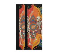 voucong Fundas para manijas de refrigerador con diseño de mandala bohemio y esqueleto humano, lavables, decoración del hogar, mantiene los electrodomésticos de cocina limpios y goteos para