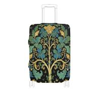 voucong Fundas protectoras elásticas para equipaje, antiarañazos, para equipaje de 18 a 32 pulgadas, diseño de árbol de vida verde William Morris, William Morris Green Life Tree, M 22-24 in, Clásico