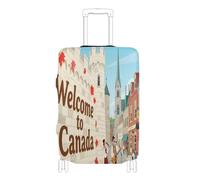 voucong Fundas protectoras elásticas para equipaje, lavables, para maleta, de 45,7 a 81,3 cm, Bienvenido a Canada Scenery Culture, S 18-20 in, Clásico