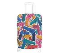 voucong Fundas protectoras elásticas para equipaje, lavables, para viajes, 18-32 pulgadas, diseño colorido de dibujos animados, Arma colorida de dibujos animados, L 26-28 in, Clásico