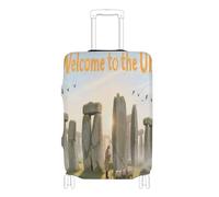 voucong Fundas protectoras elásticas para equipaje, resistentes a los arañazos, para maletas, para viajes, de 45,7 a 81,3 cm. Bienvenido a la cultura del paisaje del Reino Unido, Bienvenido a la