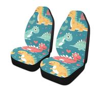 voucong Juego de 2 fundas de asiento decorativas de dinosaurio Bauhaus para San Valentín, para hombre, esenciales, impermeables, funda de asiento para carro